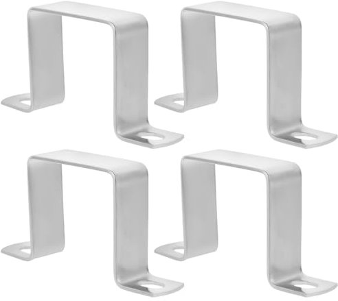 iplusmile Morsetto Per Tubo Quadrato 4 Pezzi Clip Per Tubo Fibbia Per Tubo In Acciaio Inossidabile 2X2 Pollici Morsetto Per Tubo A Forma Di U Fibbia Per Morsetto A Sella Per Tubo A