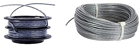 Bobine à double fil Greenworks 2930507, diamètre de filetage 2 mm, filetage total 4,8 m pour tondeuse Greenworks série GST1246 GD40BC GD40BCB & Fil de Coupe 20m, Fil de 2mm de Diamètre