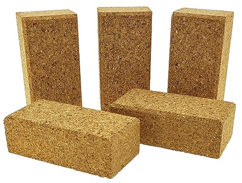varivendo Korkschleifklotz - Hochwertiger Handschleifblock für präzises Holz Schleifen mit Schleifpapier, Ideal als Schleifhilfe (5 Stück)