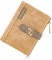 REETEE Portefeuille Femme PU Cuir Porte Monnaie Femme Petit Format Courte Porte Feuilles pour Femmes Porte-chéquiers Porte-Cartes 7 Emplacements pour Cartes et Zippé Pochette à Monnaie (Abricots)