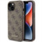 Guess GUHCP15SG4GFBR Hülle für iPhone 15 6.1 braun Hard case 4G Metal Gold Logo