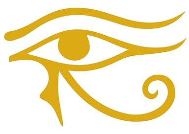 Autoaufkleber Das Horusauge Symbol des Lichts | Mondauge Sticker, Ägyptisches Symbol | Das Auge Des Horus Sticker | Tuning auto aufkleber | schöne Farben und Größe | Wandaufkleber (Gold, 10 cm)