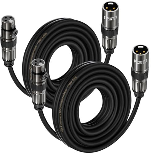 FORE Mikrofonkabel XLR Stecker auf XLR Busche Kabel 5m 2-Stück