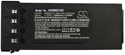 vhbw Batterie Remplacement pour Hiab 2250201, 2.250.2011, 2.250.1000, 2.250.2010, 22501000 pour opérateur télécommande Industrielle (2000mAh, 7,2V, N