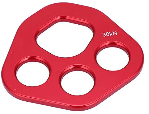4 Hole Rigging Plate, Aviation Aluminum, 30KN Breaking Strength, Suitable for Most Climbing Ropes, Organize Carabiners, for Rock Climbing and Outdoor Activities