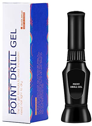 Diva Nails - Calcomanías de gel a presión de hidrogel para uñas, pegamento de piedras preciosas de imitación, potente 0.3 onzas líquidas, cristal de resina para arte (negro, talla única)