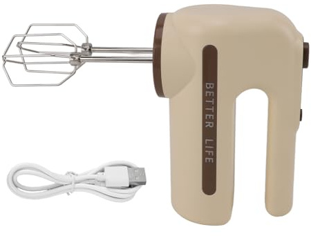 Elektrischer Handmixer mit Schneebesen, ABS-Schneebesenkopf für Schneebesen, Schneebesen Zum Backen, Khaki Whimper, Kleiner Schneebesen, Schneebesen für Kuchen, Creme,