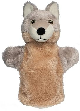 EcoBuddiez Hand Puppet - Wolf von Deluxebase. Wolf Plüsch Handpuppen für Kinder. Umweltfreundliches Tier Spielzeug Puppe für Pretend Play und Kinder Geschenke.