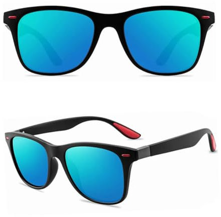 JUCHRZEY Polarisierte Sonnenbrille, UV400, Sportbrille, blendfrei, Sonnenbrille zum Fahren, leichte Sonnenbrille, Brille zum Fahren, Angeln