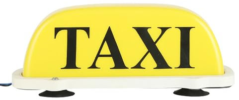ERKANZHI Taxi-Dachbeleuchtung, 12 V Magnetisches Taxi-Schild, Wasserdicht/unten Magnetisch/beleuchtend/Lange Lebensdauer, Wird Zur Markierung Der Taxi-Dachbeleuchtung Verwendet