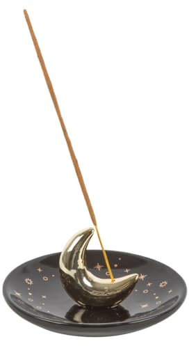 Porte-encens sensoriel croissant de lune : design en céramique pour une atmosphère sereine – Décoration élégante et intemporelle – Artisanat durable – Placement facile de l'encens – Idéal pour la