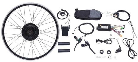 NIGORIY E-Bike Umbausatz, 24 Zoll 36V 500W Hinterrad Elektrofahrrad Umbausatz, 5-Gänge Ebike Kit mit LCD Praktisches Display, Elektro-Fahrrad Umbausatz