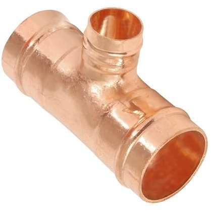 ODSUPPLIES Copper 22mm x 22mm x 15mm Solder Ring Reducing Tee