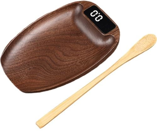 Zghhc Wood Small Food Scale, Electronic Gram Scale Weighing Scale for Loose Leaves Tea, Digital Kitchen Scale for Jewelry, Snacks, Coffee