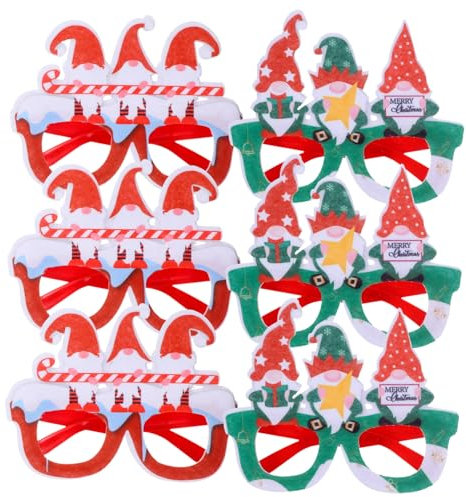 JOINPAYA 6St Weihnachtspartygläser für Kinder Weihnachtsfeier Brillengestelle faschingsbrille karnevalsbrille party sachen weihnachtsdeko Weihnachtsbrillendekor Party-Brillengestell Plastik
