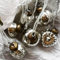 Antique Silver Baubles - Traditional Glass Christmas Tree Decorations, 6 Mini Baubles, Vintage Beaded