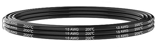 Electrical Wire,Fixed Fence 18 AWG Copper Wire, 18 Gauge 0.82mm square Primary Wire, Electrical Silicone Wire, Soft Flexible Cable, Black and Red Wire Device Welding (Color : RED, Size : 9M)(Black,100