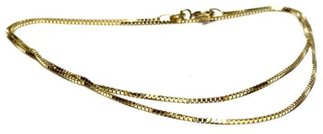 Kette 585/- Gold Venezianer fein dezent 0,9mm Gelbgold 42cm
