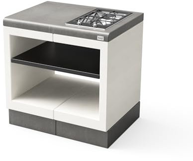 MAESTRO FERRETERO TUOZI - Montagemodul für Arbeitsplatten KITAWAY Gas für vorgefertigten Grill (weiß, grau - 84 x 63 x 63 cm) - Verwendung im Freien