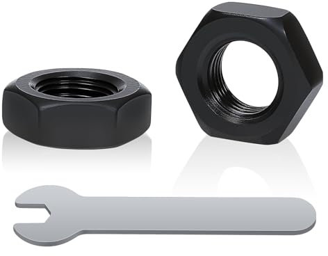 Sechskantmutter M4 Edelstahl Mutter,50 Stück Schwarz Sechskantmuttern M4,1 Stück Maulschlüssel,Hochwertige Befestigungselemente für Metall,Holz und mehr (M4)
