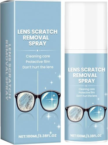 Spray Limpiador de Arañazos Gafas,Líquido de Reparación de Gafas Cristales,Spray de Eliminación de Arañazos para Eliminar Arañazos en Lentes,Reparador Arañazos Gafas,100ml
