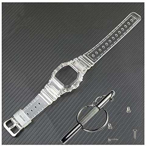 KHYTEBV Accessoires de Montre, boîtier en résine, Bracelet de Montre pour Homme, Compatible avec Casio G-Shock DW5600 GW5000 GW5035 GW5030, Bracelet en Caoutchouc étanche pour Femme