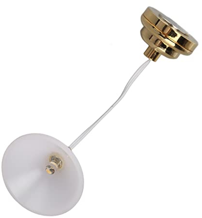 RiToEasysports LED-Miniatur-Kronleuchter, Puppenhaus-Deckenleuchte Im Mastab 1:12 MIT Klebemagnet, Metallglas, Led-Delektronik für Puppenhaus-Innendekoration