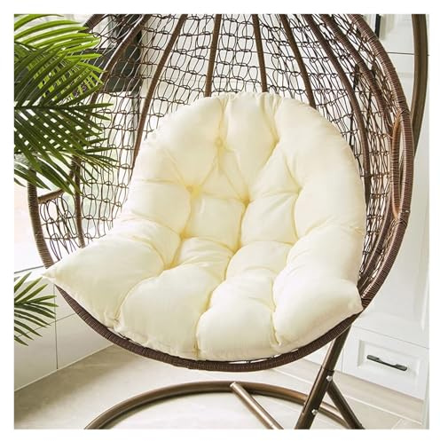 Hängematten for Hängekörbe, Schaukelstuhl, Liegekissen, Hängematte, Gartensessel, Kissen for Terrasse, Hof, Strand (Keine Schaukel)(Beige,Removable)