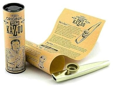GEWA Kazoo Einzelinstrument, Original, Metall, goldfarben, einzeln verpackt