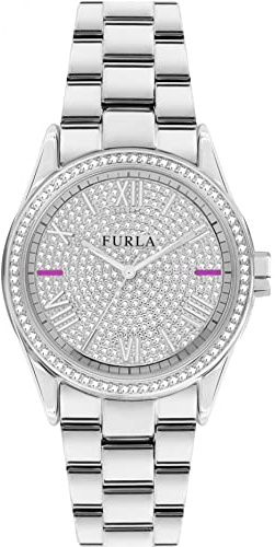 FURLA Damen Armbanduhr Datum klassisch Quarz Edelstahl R4253101515