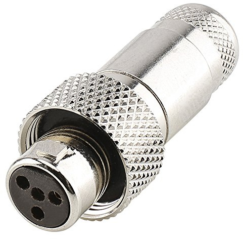 Hicon Mini XLR 4-pol Buchse IP67 Extra Robust Female Kompakt Überwurfmutter - HI-XMCF4-HD