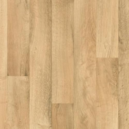 Sol PVC Best - Imitation parquet Hêtre Brun Clair - Rouleau de 3.00m x 4m