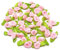 Light Pink 15mm Mini Rose Satin Ribbon Rose Buds Craft Decorative Craft Flowers (25)