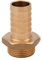 BFG Fitting Parts 3/4 Inch BSP (26.4 mm) Male Thread x 19 mm Hose Connector with Barbed Hook, Hose Nozzle with Union Nut for Water, Brass Pipe Adapter, 10 Bar, Max. Temperature 90 °C