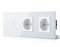 BSEED Touch Lichtschalter mit Steckdosen 1 Fach 1 Wege Glas Touch-Panel Lichtschalter und Steckdosen Weiß 228mm