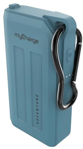 myCharge Portable Charger Waterproof Power Bank Adventure Fast Charging Rugged Heavy Duty Outdoor USB Battery Pack External Cell Phone Backup for Apple iPhone, iPad, Android (6700mAh, 36 Hrs) Blue