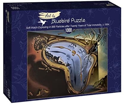 Bluebird Puzzle - Salvador Dali, Soft Watch Exlpoding in 888 Particules, 1000 Teile Puzzle - Reproduktion des Berühmten Gemäldes - Puzzle für Erwachsene