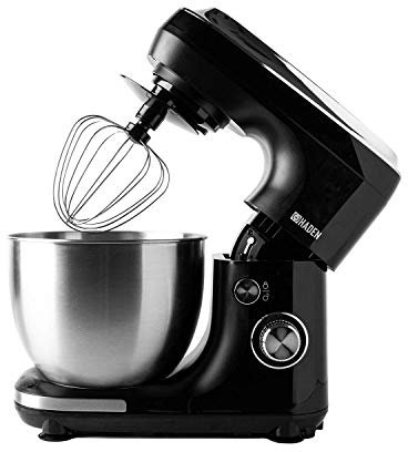 Haden 800W Electric Kitchen Stand Mixer - 3 Attachments: Eggbeater, Dough Hook & Stainless Steel Whisk - 4.5L Stainless Steel Bowl - Stand Mixer For Baking
