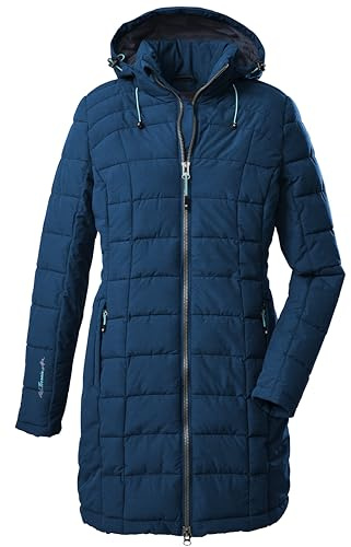 killtec Women's Skane Wmn Quilted Prk Parka in down look with zip-off hood