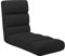 vidaXL Bodenstuhl Faltbar Schlafsessel Sessel Sofastuhl Lounge Bodensessel Liege Bodenkissen Sitzkissen mit Rückenlehne Schwarz Kunstleder