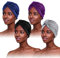 PHOGARY 4 Stücke Turban für Damen, Verknotet Tuch Falten-Kopfbedeckung Kopftuch Sommer Mütze Chemo Hut Für Haarverlust Mit Blume, 4 Farben