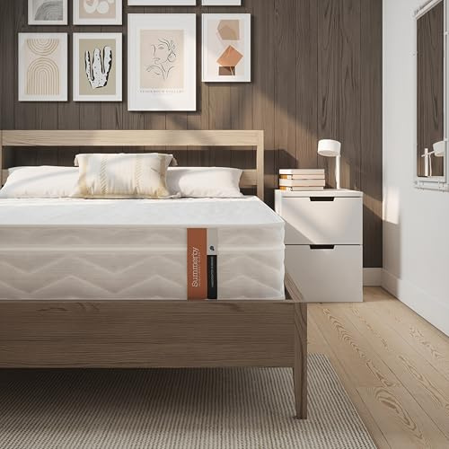 Summerby Sleep No. 2 King Size Envirofoam Coil Sprung Hybrid Mattress, 18cm | Medium comfort level, Made in the UK, Rolled & boxed, Budget friendly, Eco foam