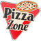 Pizza Zone - Blechschild, geprägtes Küchenschild, Pizzeria Deko, Restaurant Wandschild, Dekoration 30 x 30 cm