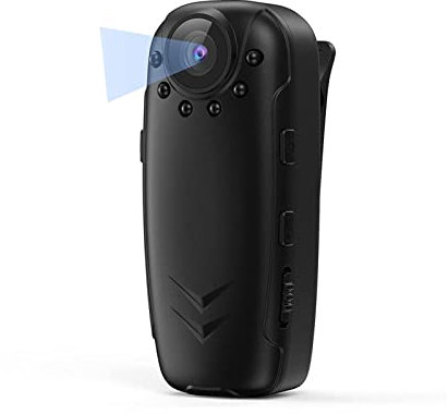 Videocamera Portatile Mini Body Camera 1080P Full HD Sport DVR Videoregistratore Visione Notturna Videocamera a Clip 125° Indossabile Small Sport DV DVR Dash Camera per Auto Bici Home Office Security