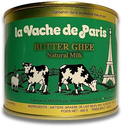 Flechard Burro ghee della Normandia 400g - dieta chetogenica - senza lattosio, digeribile - chiarificato secondo la ricetta Ayurvedica - latte di mucche al pascolo - Ghi (400gr.)