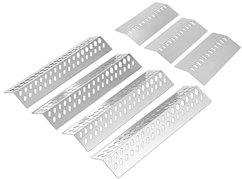 47628 87048 Heizplatten Flame Tamer 4 Brenner Grill Ersatzteile für Bull 26038 26039 47629 69008 Bull Angus, Cal Flame G Serie G3 G4 P4 Lion Premium L60000 L75000 Edelstahl Hitzeschild