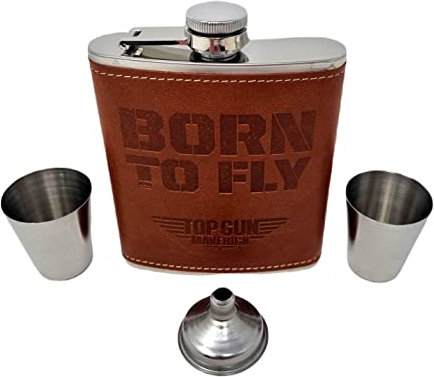 Official Mugs and Coaster Gift Sets (Top Gun Hip Flask)