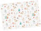 5 Bögen Geschenkpapier Weihnachten - 1,60€/qm- 84,1 x 59,4 cm für Jungen und Mädchen süße Geschenkverpackung für Kinder Weihnachten Reh Hirsch Rentier Aquarell pastell Weihnachtsmotiv Geschenke