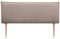 DHOME Kopfteil aus natürlichem Leinen einfarbig mit Paspelierung für Bett Schlafzimmer modernes Top Trend (Erde, 160x105cm Mit Füßen (Betten 150/160))