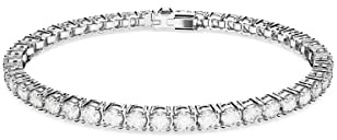 Swarovski Matrix Tennis Bracelet Collection, Pink Crystals, Blue Crystals, Clear Crystals, Round Cut, Rhodium Finish, Gold Tone Finish, Rose Gold Tone Finish